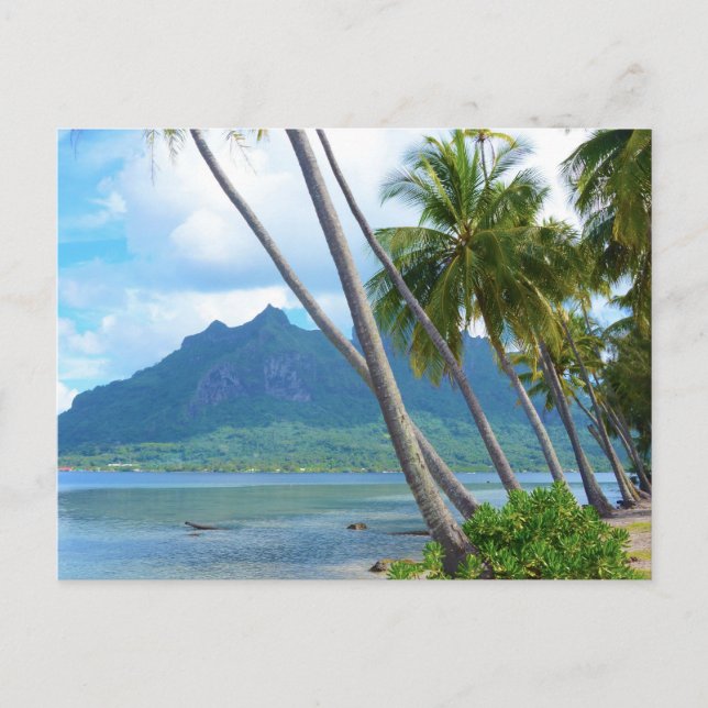 Postal Paraíso de Bora Bora, Sueños de Bungalow Sobreacuá (Anverso)