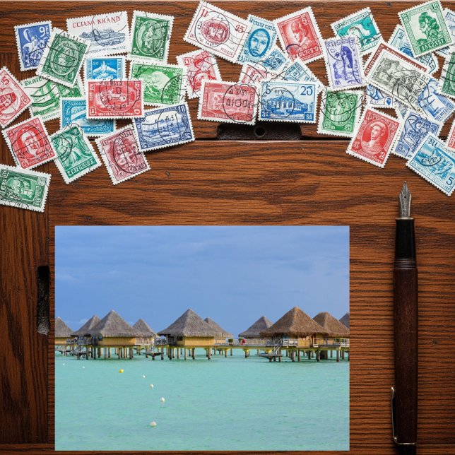 Postal Paraíso de Bora Bora, Sueños de Bungalow Sobreacuá (Subido por el creador)