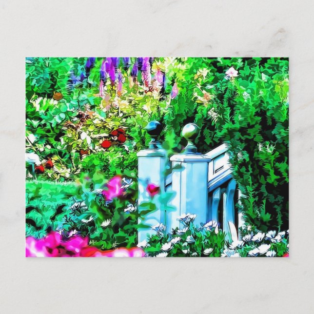 Postal Paraíso de jardines de flores (Anverso)
