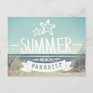 Postal Paraíso de la playa de verano