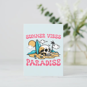 Postal Paraíso de las vibraciones de verano - Calavera