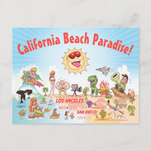 Postal Paraíso de playas de California