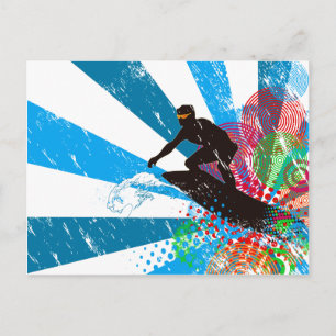 Postal Paraíso de surfistas con problemas