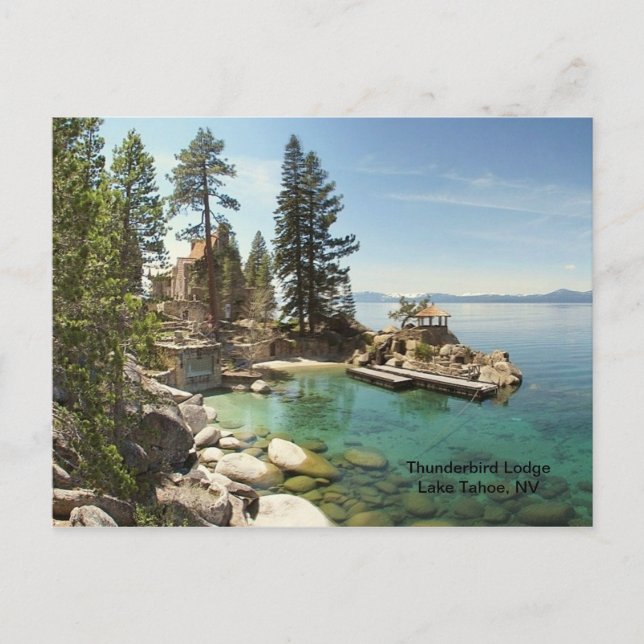 Postal Paraíso en el lago Tahoe, Nevada (Anverso)