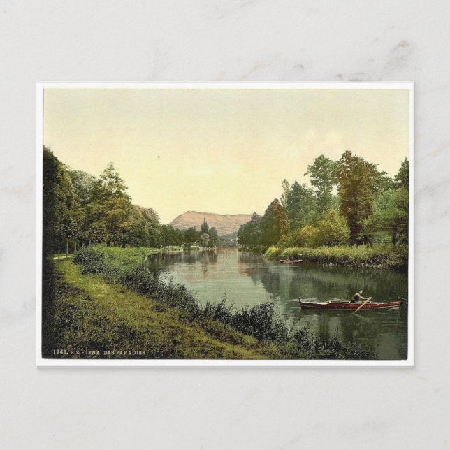Postal Paraíso, Jena, Turingia, Alemania rara fotocámara (Anverso)