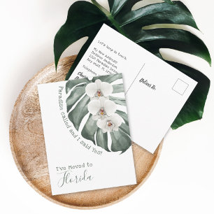 Postal Paraíso llamado Orquídeas Blancas Tropicales que h