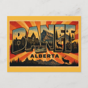 Postal Paraíso montañoso de Banff Alberta