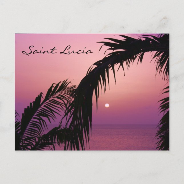 Postal Paraíso Púrpura de Santa Lucía (Anverso)