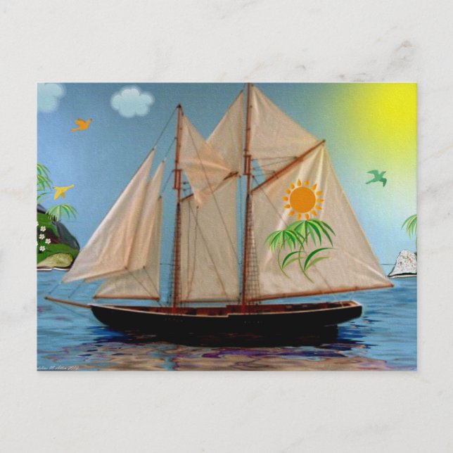 Postal Paraíso tropical (Anverso)