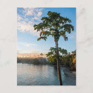 Postal Paraíso tropical al atardecer, Fiyi