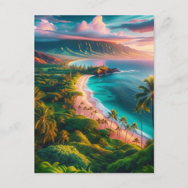 Postal Paraíso tropical de la isla de Maui (Anverso)