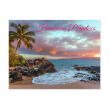 Paraíso tropical hawaiano de arena en la playa