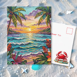 Postal Paraíso Tropical | Manteniéndose en Contacto en la