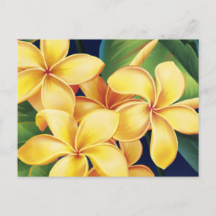 Postal Paraíso tropical Plumeria Postcard