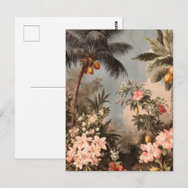 Postal Paraíso Tropical Vintage con Palmeras