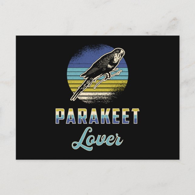Postal Parakeet Lover Aves Aves Mascota Budgerigar Budgie (Anverso)