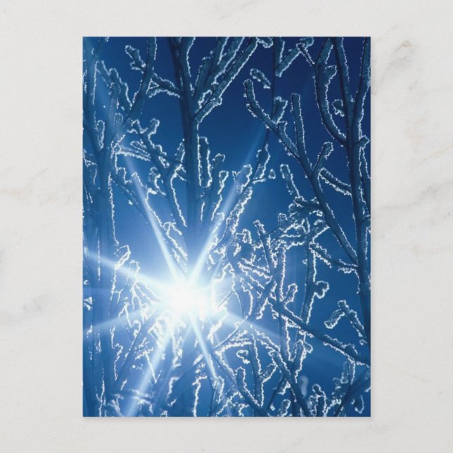 Postal Parando por Woods en una velada nevada (Anverso)