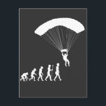 Postal Parapente Evolución Paracaídas Air Sport Skidiver<br><div class="desc">A los amantes de los paracaídas les encantará este gráfico artístico abstracto de paracaídas. Ideal para los amantes del paracaidismo ascensional,  el salto con traje aéreo,  el parapente o el buceo con cielo.</div>