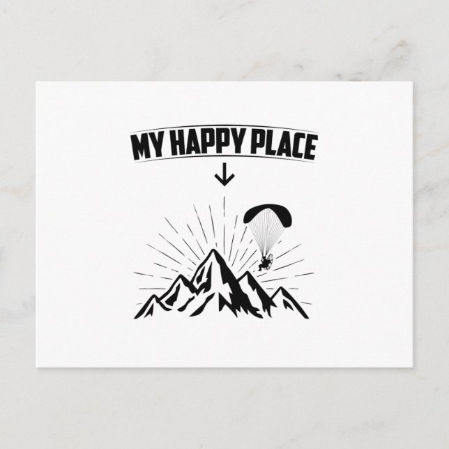 Postal Parapente | Ideas de regalo para deportes aéreos d (Anverso)