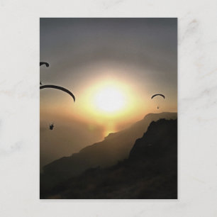 Postal Parapente Volando Wanderlust Extreme Sports Art