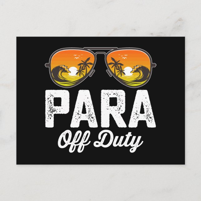 Postal Paraprofesional De Paro De Deber El Último Día De  (Anverso)