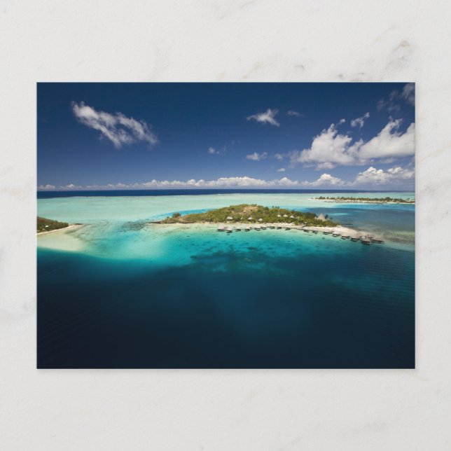 Postal Parasailing sobre la hermosa laguna de Bora 3 (Anverso)