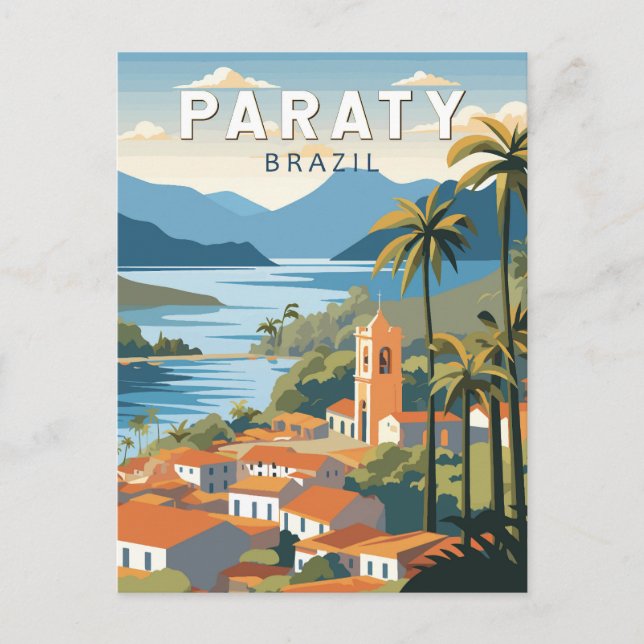 Postal Paraty Brazil Viaje de arte (Anverso)