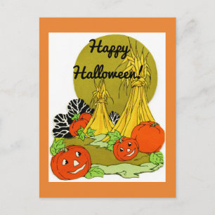 Postal Parche de calabaza de vintage