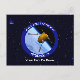 Postal Parche de misión de satélite Idaho Spudnik
