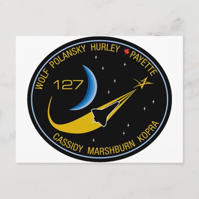 Postal Parche de misión STS-127 (Anverso)