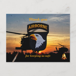 Postal parche de veteranos de la división aerotransportad