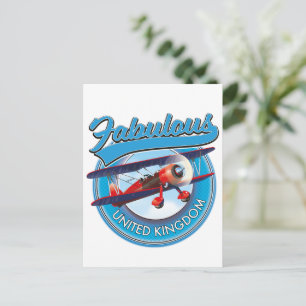 Postal Parche de viaje fabuloso Reino Unido.