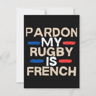 Postal Pardon, mon rugby est français – Design amusant
