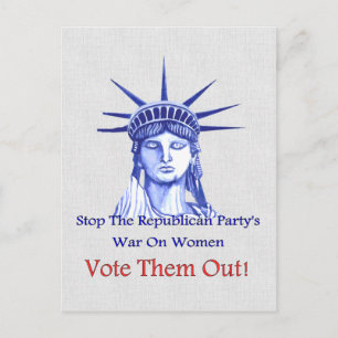 Postal Pare la guerra en mujeres