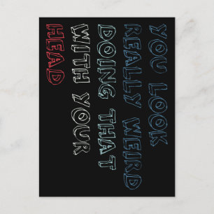 Postal Parece Muy Raro Hacerlo Con La Cabeza