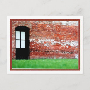 Postal Pared De Ladrillo Con Puerta