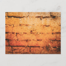 Postal Pared de ladrillo naranja desgastada