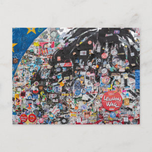 Postal Pared de Lennon en Praga - República Checa