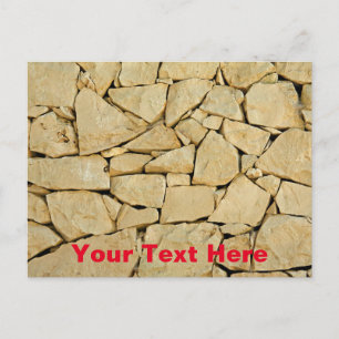 Postal Pared de piedra seca personalizable