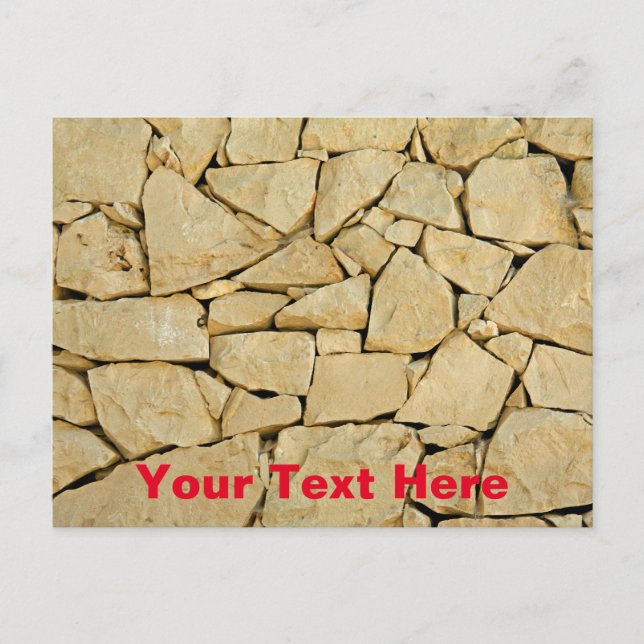 Postal Pared de piedra seca personalizable (Anverso)