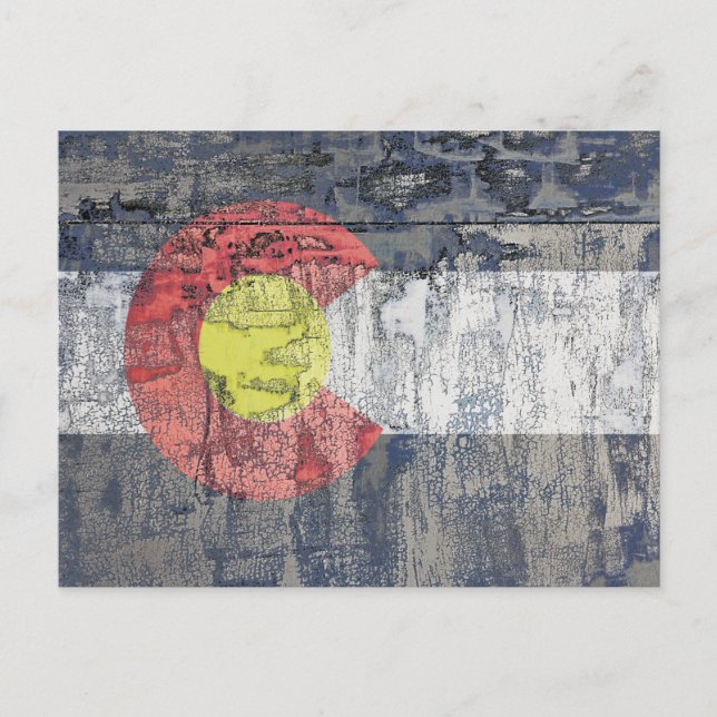 Postal pared texturizada de bandera de colorado (Anverso)