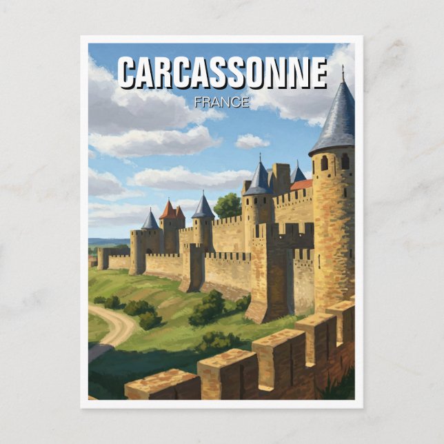 Postal Paredes de Carcassonne France Travel (Anverso)
