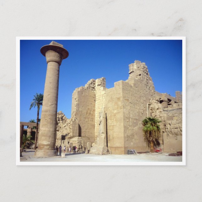 Postal paredes de karnak egipto (Anverso)