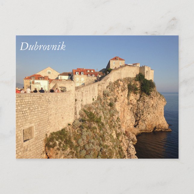 Postal Paredes de la ciudad de Dubrovnik (Anverso)