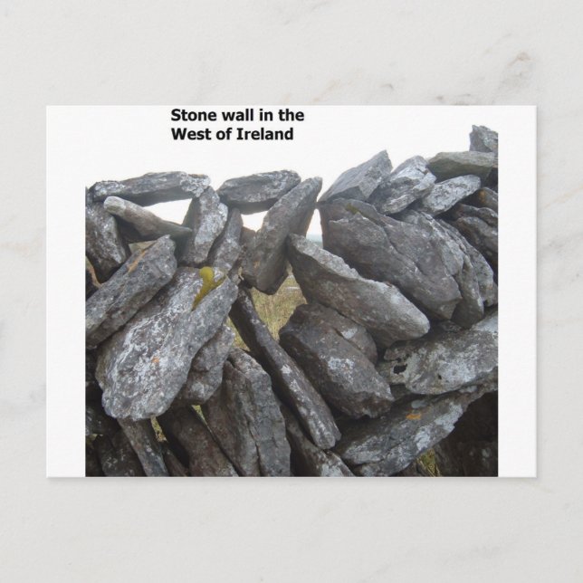 Postal Paredes de piedra antiguas de Irlanda (Anverso)