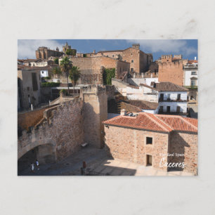 Postal Paredes de piedra de Cáceres, España