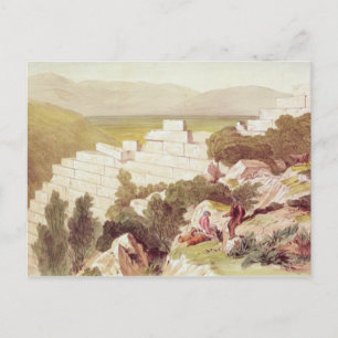Postal Paredes del antiguo Samos, Cephalonia, siglo XIX