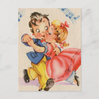 Postal Pareja bailarina
