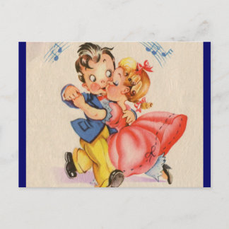 Postal Pareja bailarina