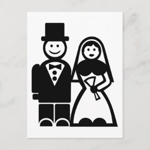 Postal pareja boda